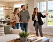 Homebuyers exploring a property that may qualify for a USDA loan